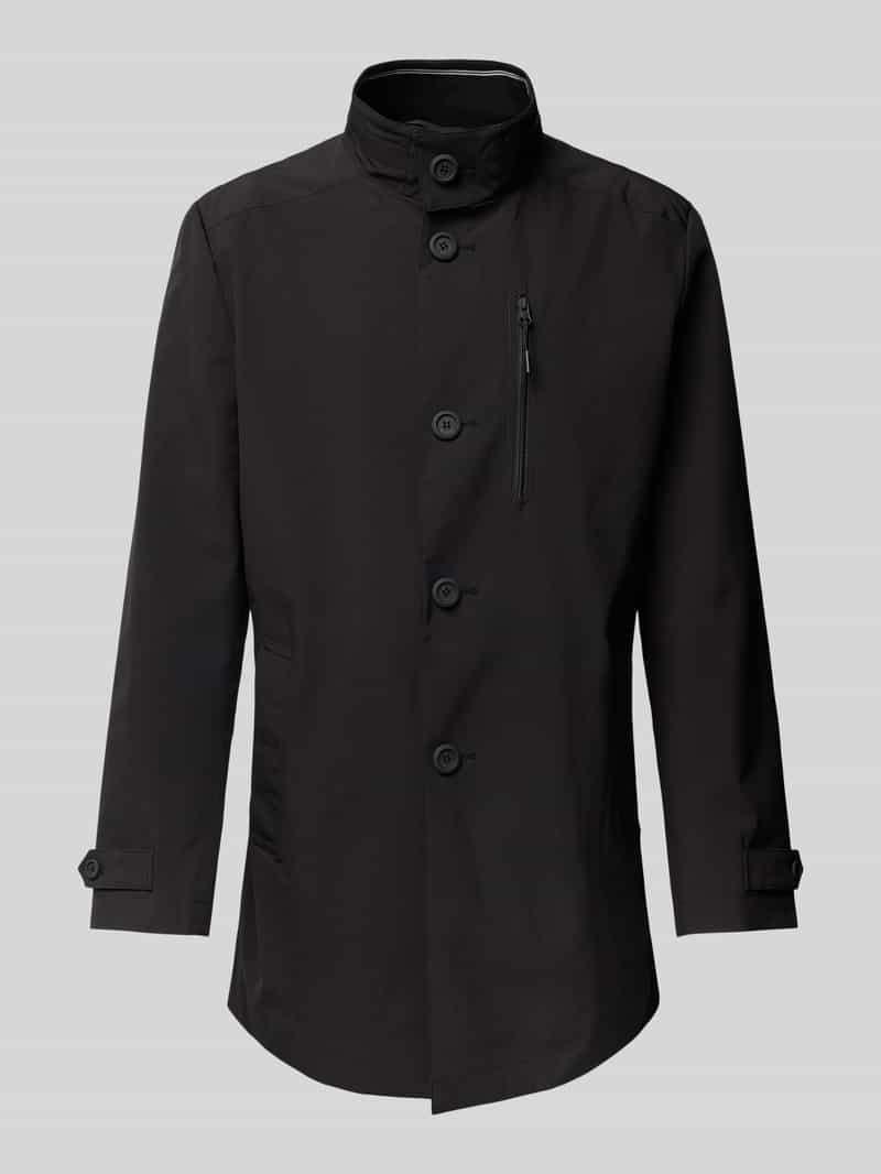 s.Oliver BLACK LABEL Regular fit lange jas met waterafstotende functie en opstaande kraag