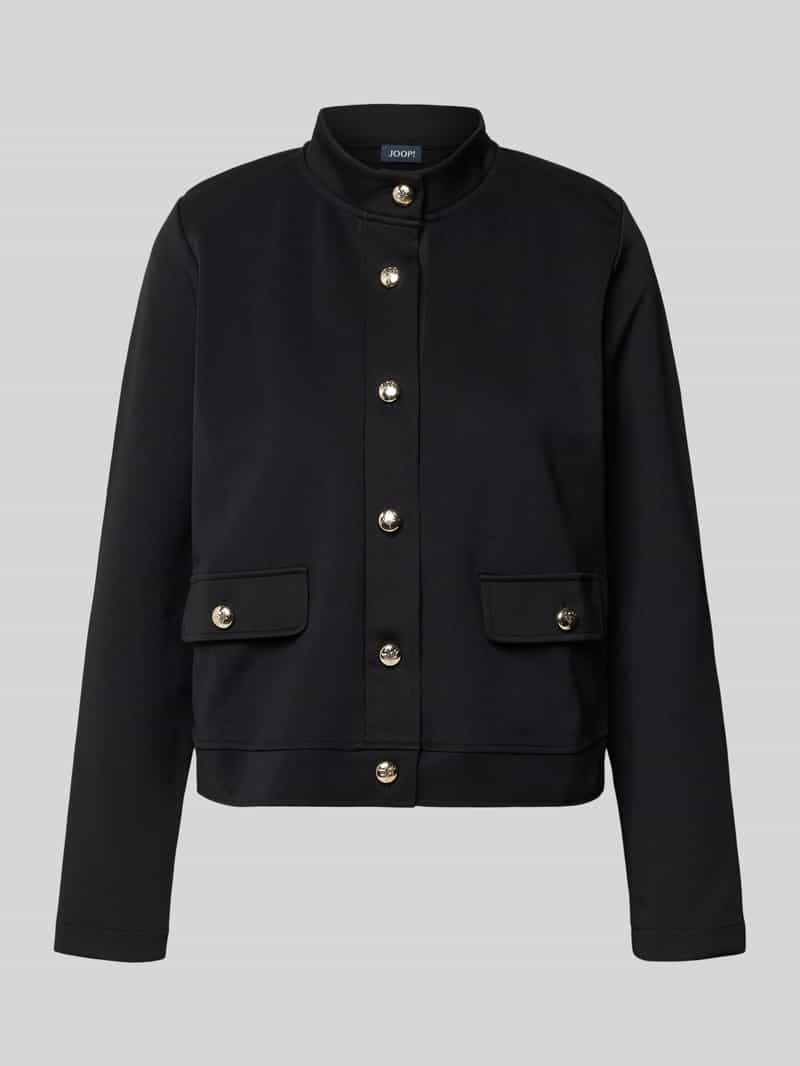 Joop! Sweatjack met knoopsluiting, model 'Tessina'