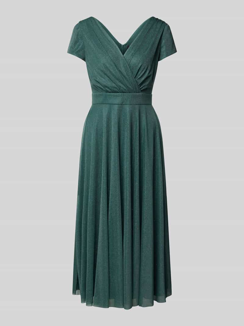 Vera Mont Knielange cocktailjurk met V-hals