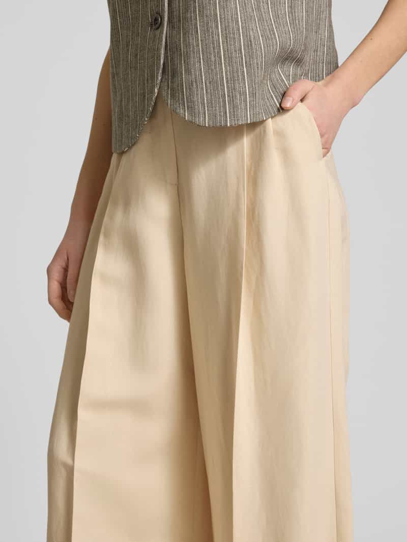Weekend Max Mara Wide leg bandplooibroek met persplooien model 'VELIERO'