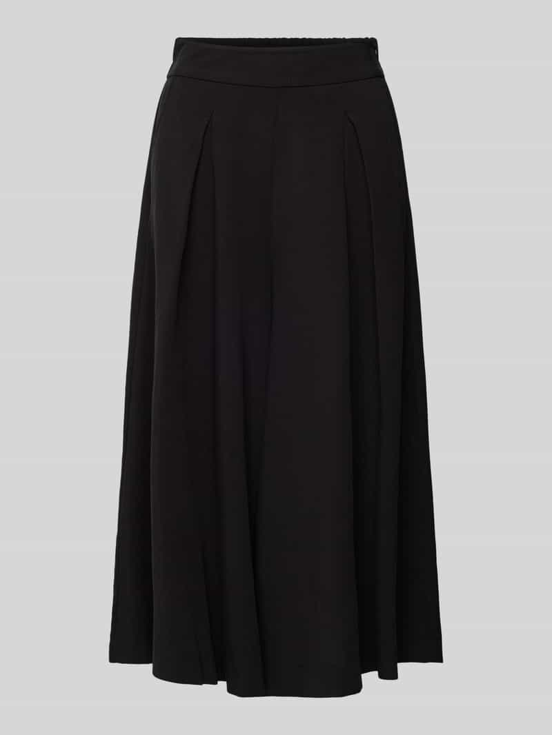 s.Oliver BLACK LABEL Wide leg stoffen broek met stolpplooien