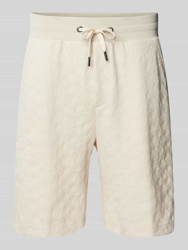JOOP! Collection Regular fit sweatshorts met structuurmotief model 'Barlas'