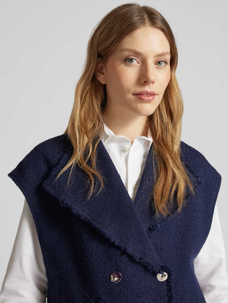 Rich & Royal Gilet met reverskraag en wol