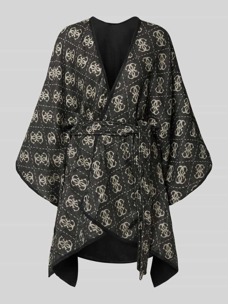 Guess Poncho met logomotief en strikceintuur