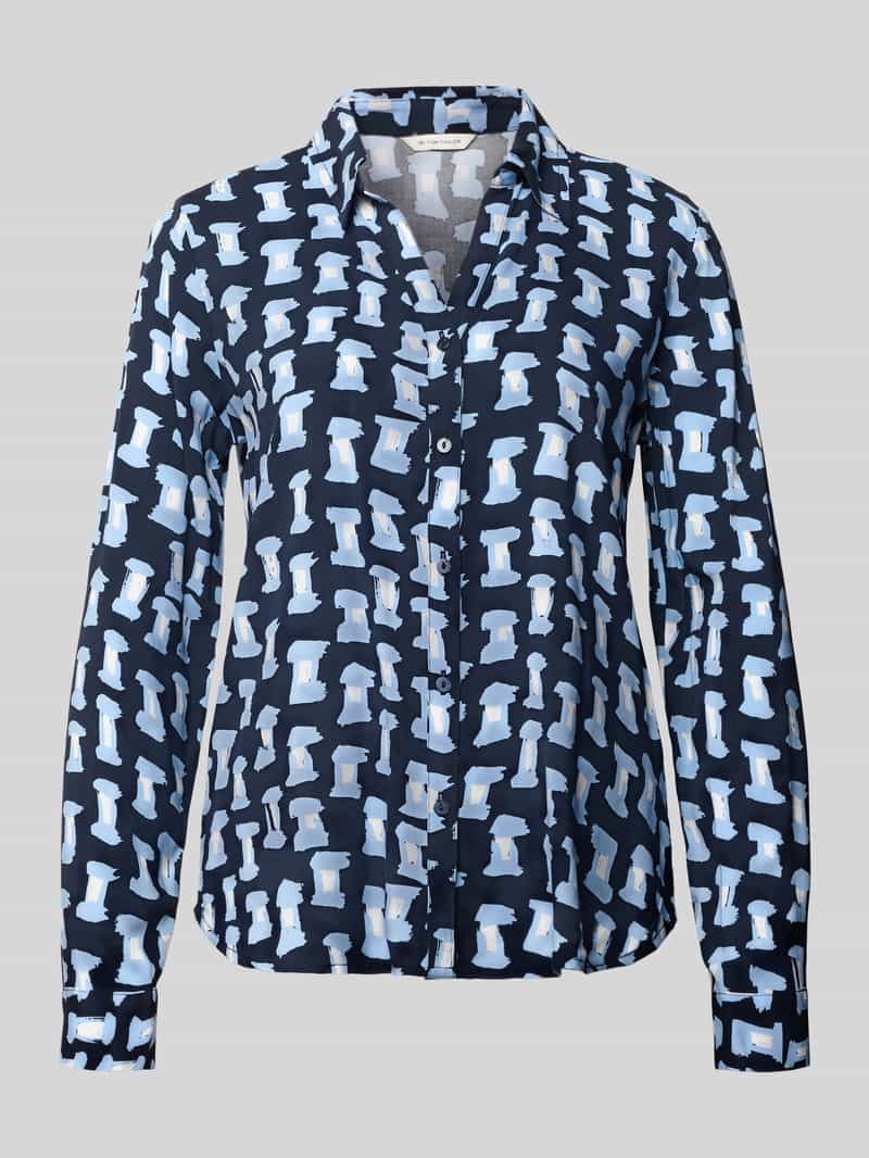 Tom Tailor Regular fit blouse met lange mouwen van pure viscose