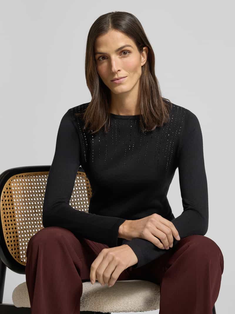 s.Oliver BLACK LABEL Slim fit pullover van viscosemix