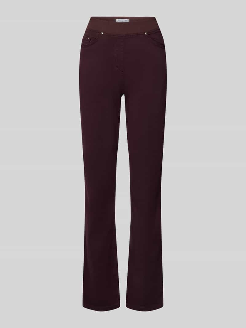 Raphaela By Brax Slim fit broek met elastische band, model 'Pamina'