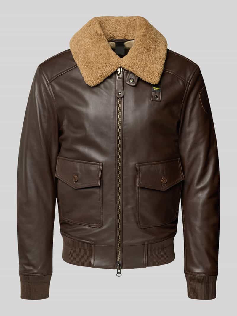 Blauer Usa Leren jack met tweewegsritssluiting model 'CHEITON'