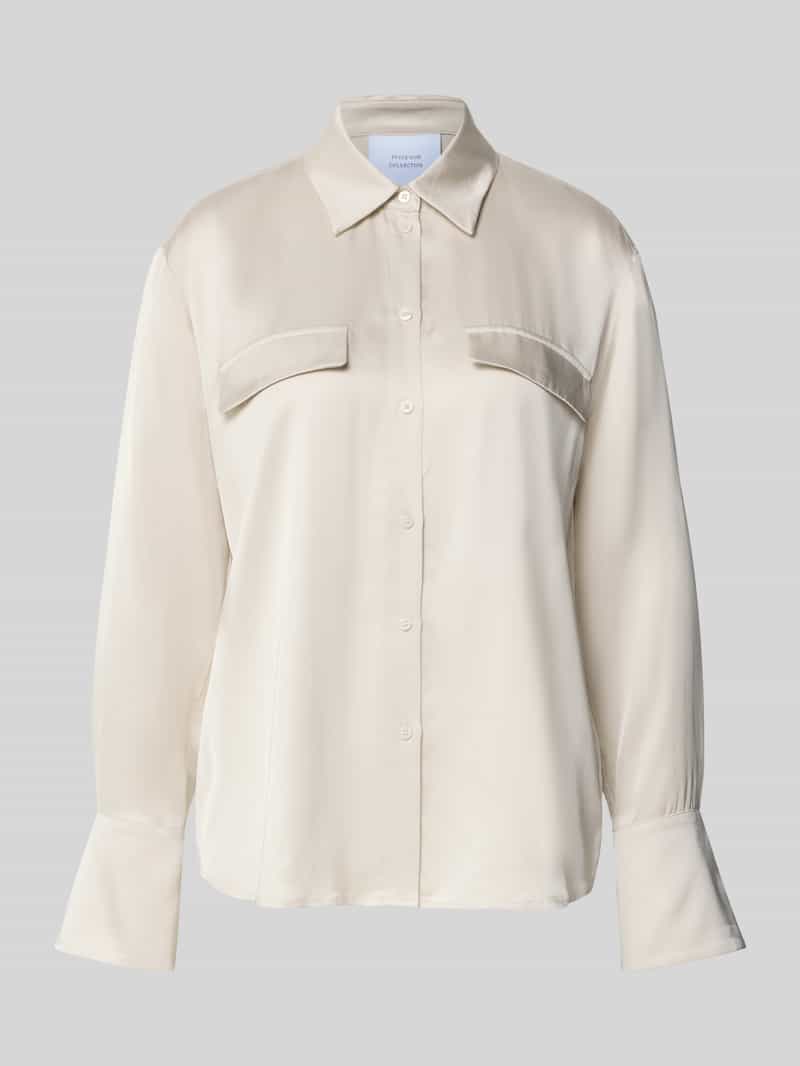 Style Icon Collection Satijnen blouse met knoopsluiting curated by Anouk Yve