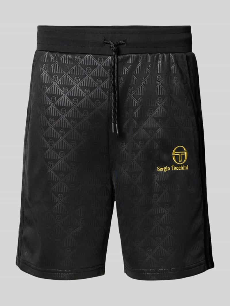 Sergio Tacchini Korte broek met labelstitching model 'NERO'