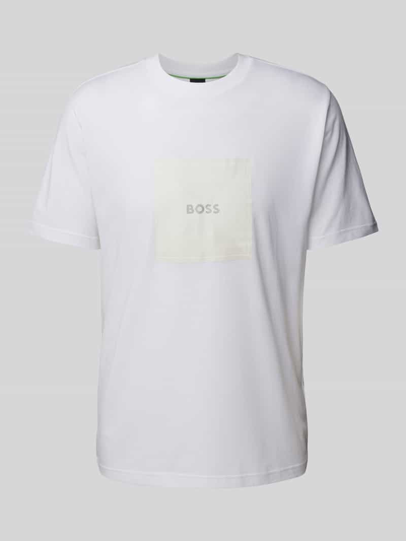 BOSS Green T-shirt met labelprint