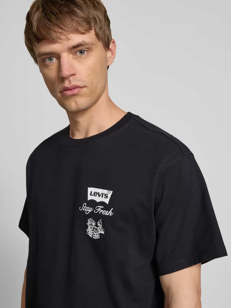 Levi's T-shirt met labelprint