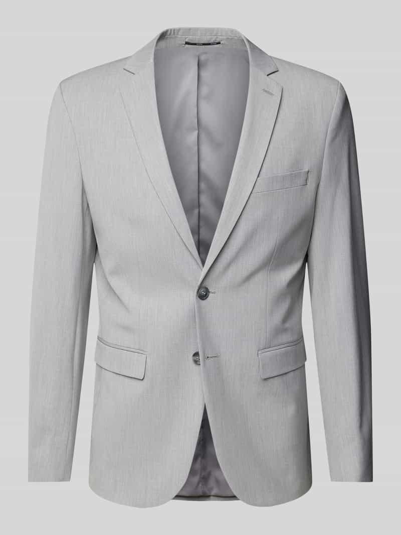 slim fit 2-knoops colbert met klepzakken