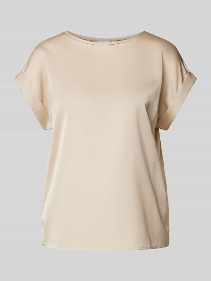 Blouseshirt met gefixeerde mouwomslagen model 'VIELLETTE'