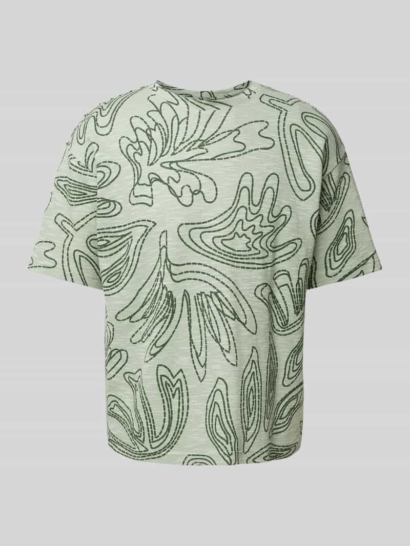 MCNEAL T-shirt met geribde ronde hals