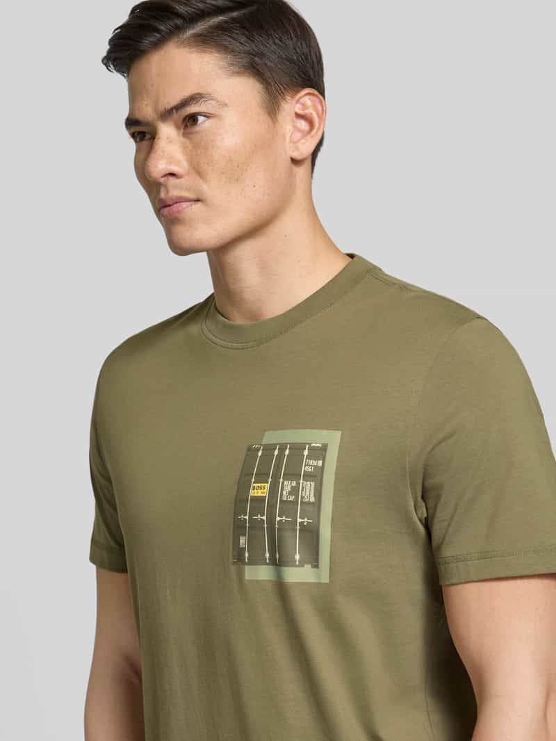 Boss Orange Regular fit T-shirt van puur katoen
