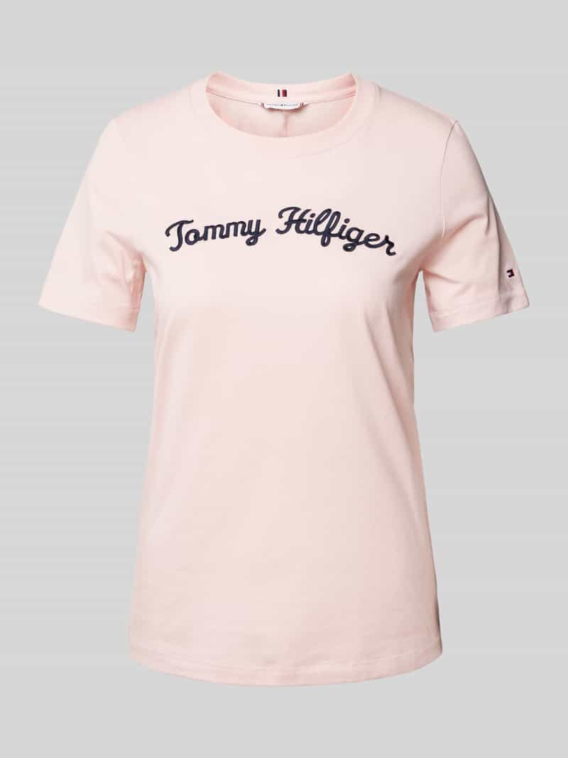 Tommy Hilfiger T-shirt met labelstitching model 'SCRIPT'