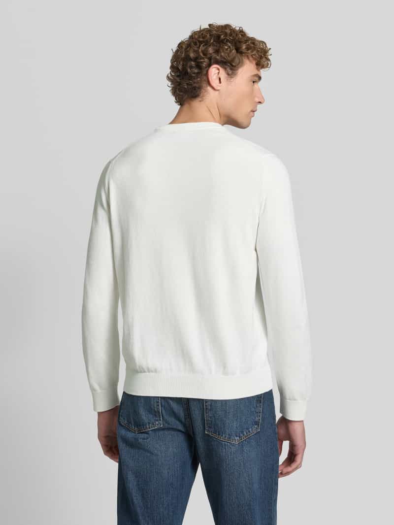 Lacoste Regular fit pullover van katoenmix wit, foto 3