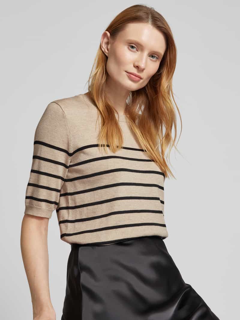 Kaffe T-shirt van viscosemix met ronde hals model 'Mala'