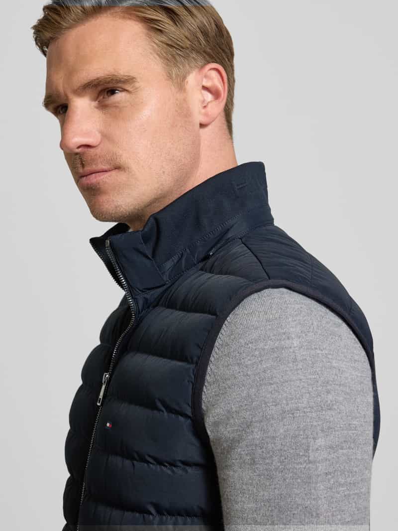 Tommy Hilfiger Regular fit bodywarmer met afneembare capuchon