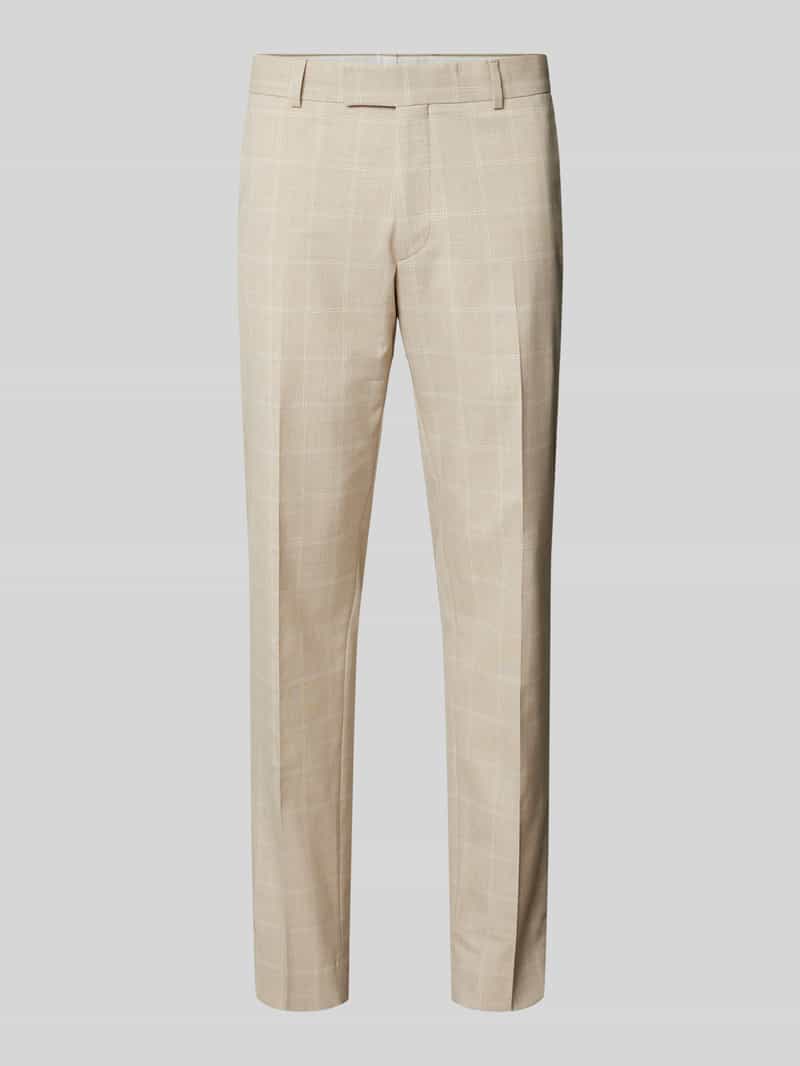 Strellson Regular fit pantalon met persplooien