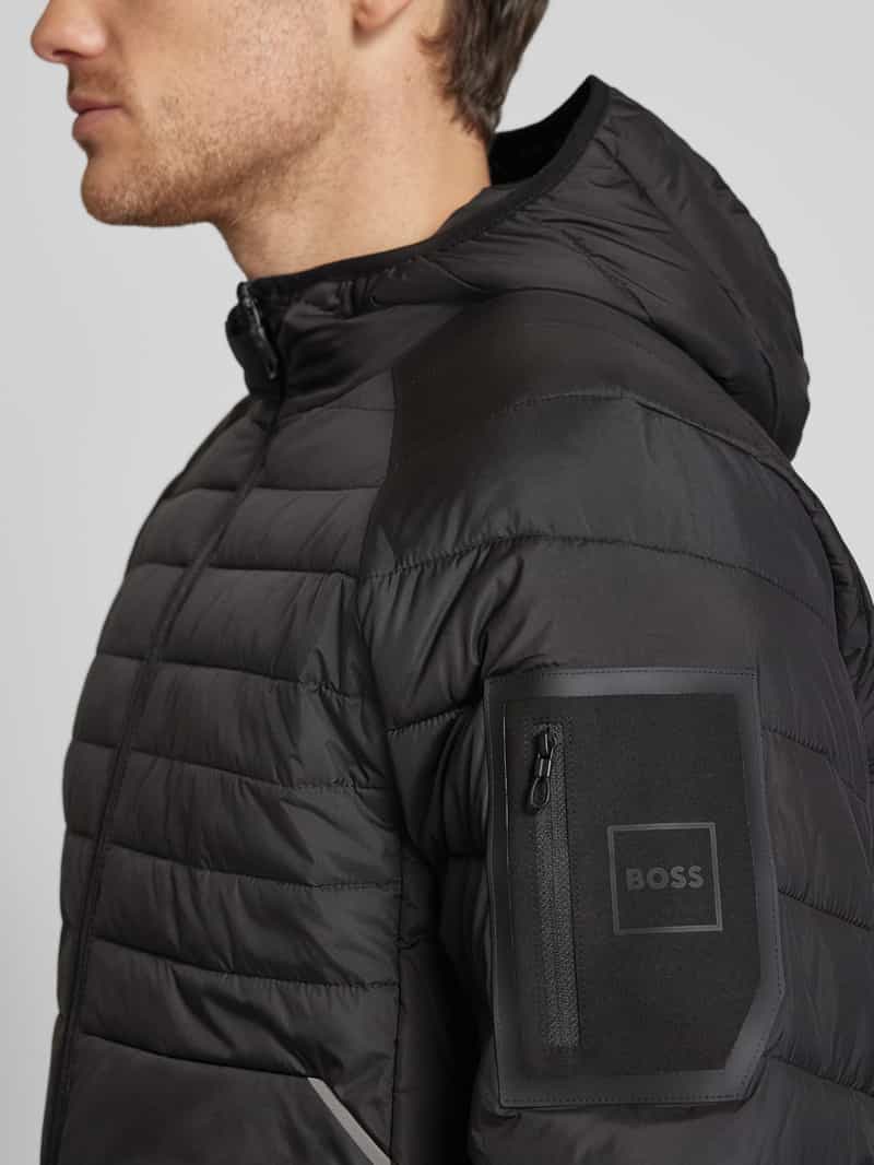 BOSS Green Gewatteerd jack met capuchon model 'Thor'