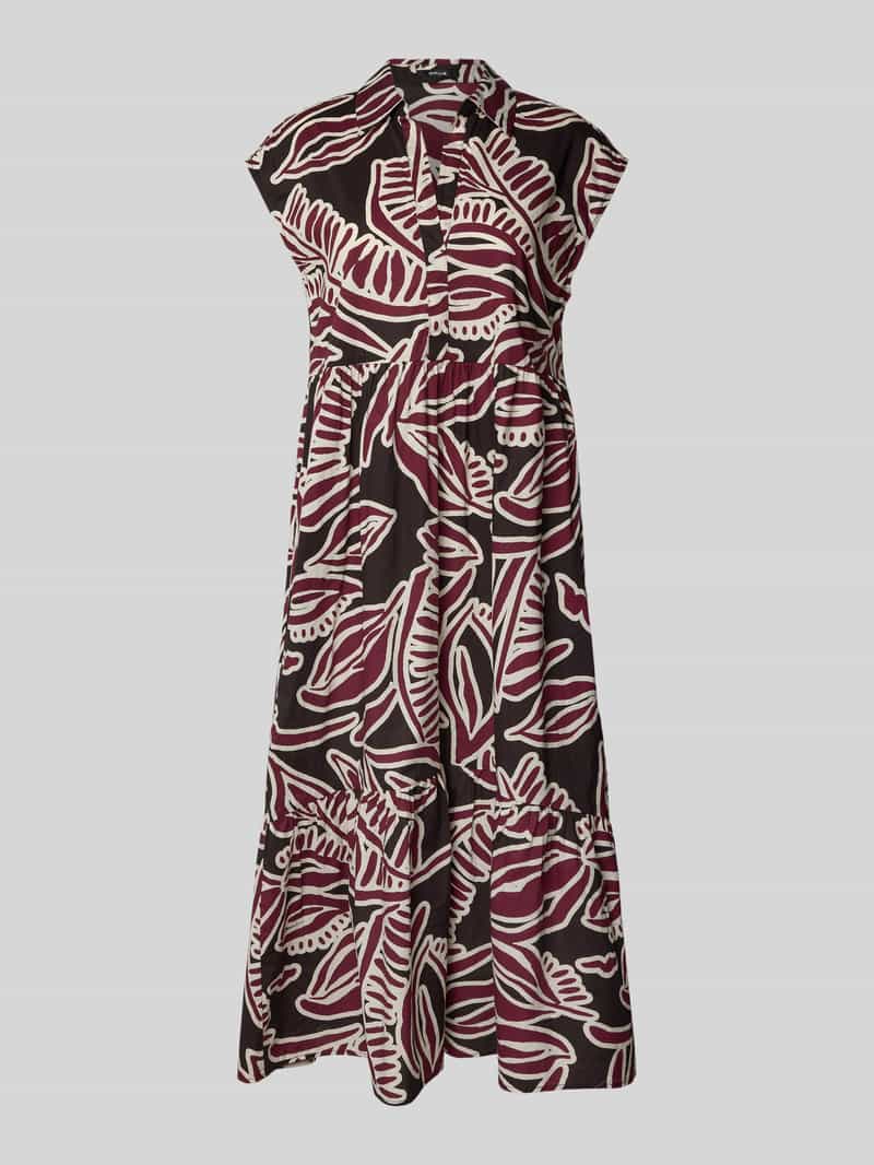 Opus Midi-jurk met V-hals model 'Werisa'