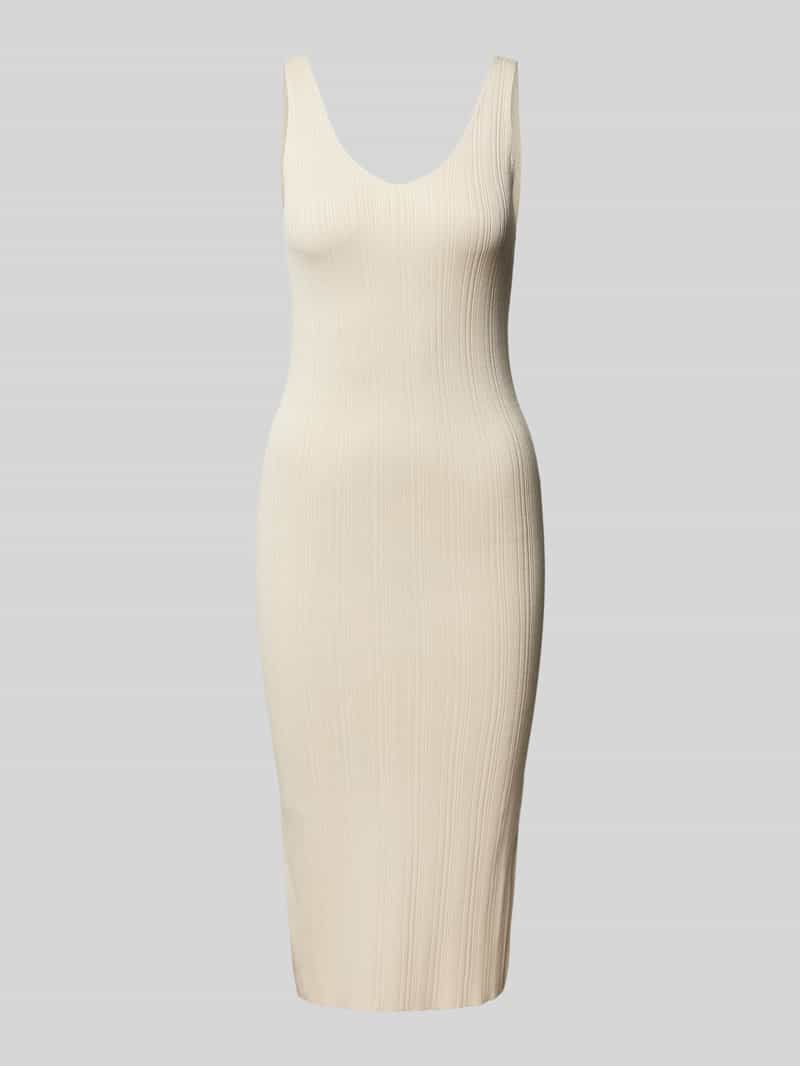 Selected Femme Gebreide jurk met afgeronde V-hals model 'TRIXIE'