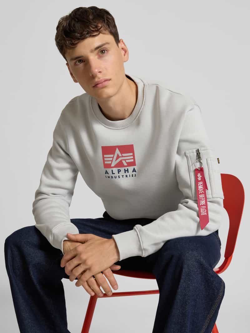 alpha industries Sweatshirt met ritszak op de mouw