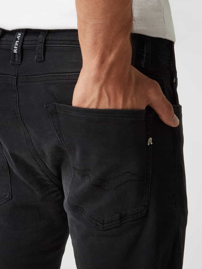 Replay Korte tapered fit jeans met stretch