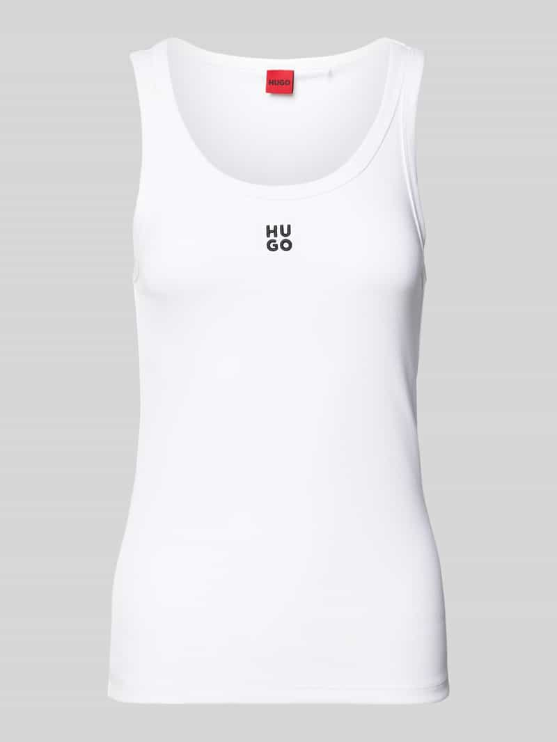 HUGO Tanktop met labelstitching model 'Datamia'