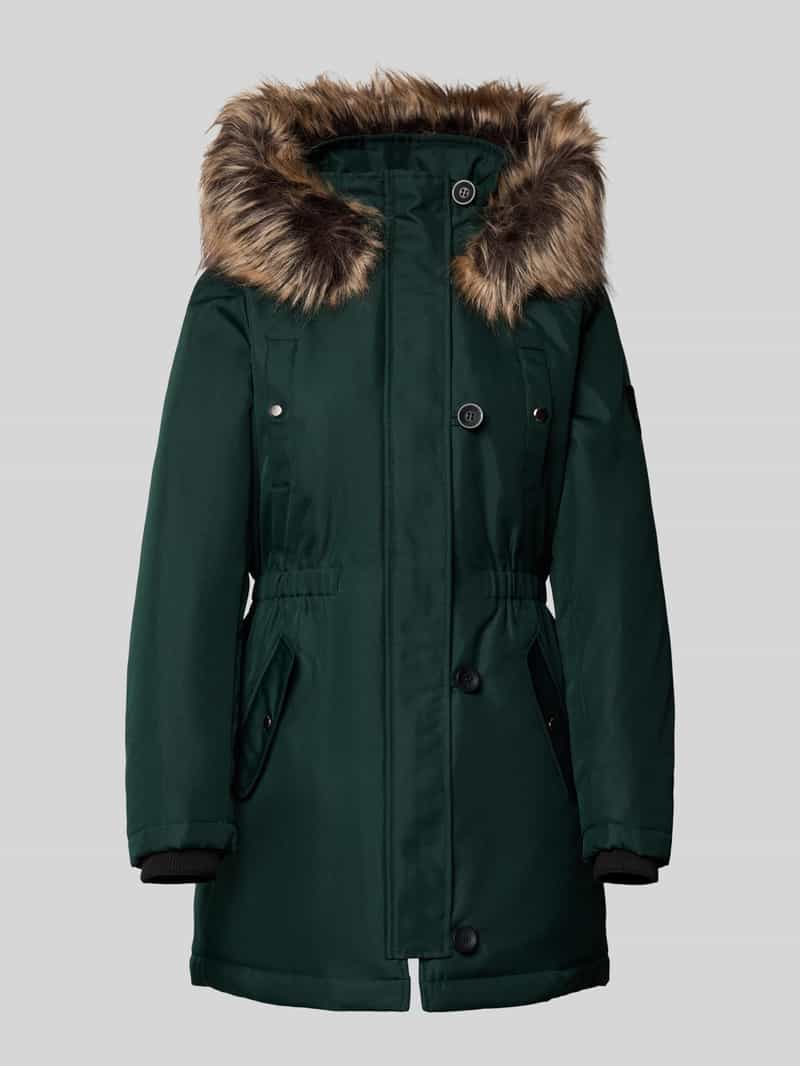 Only Regular fit parka met labelpatch model 'IRIS'