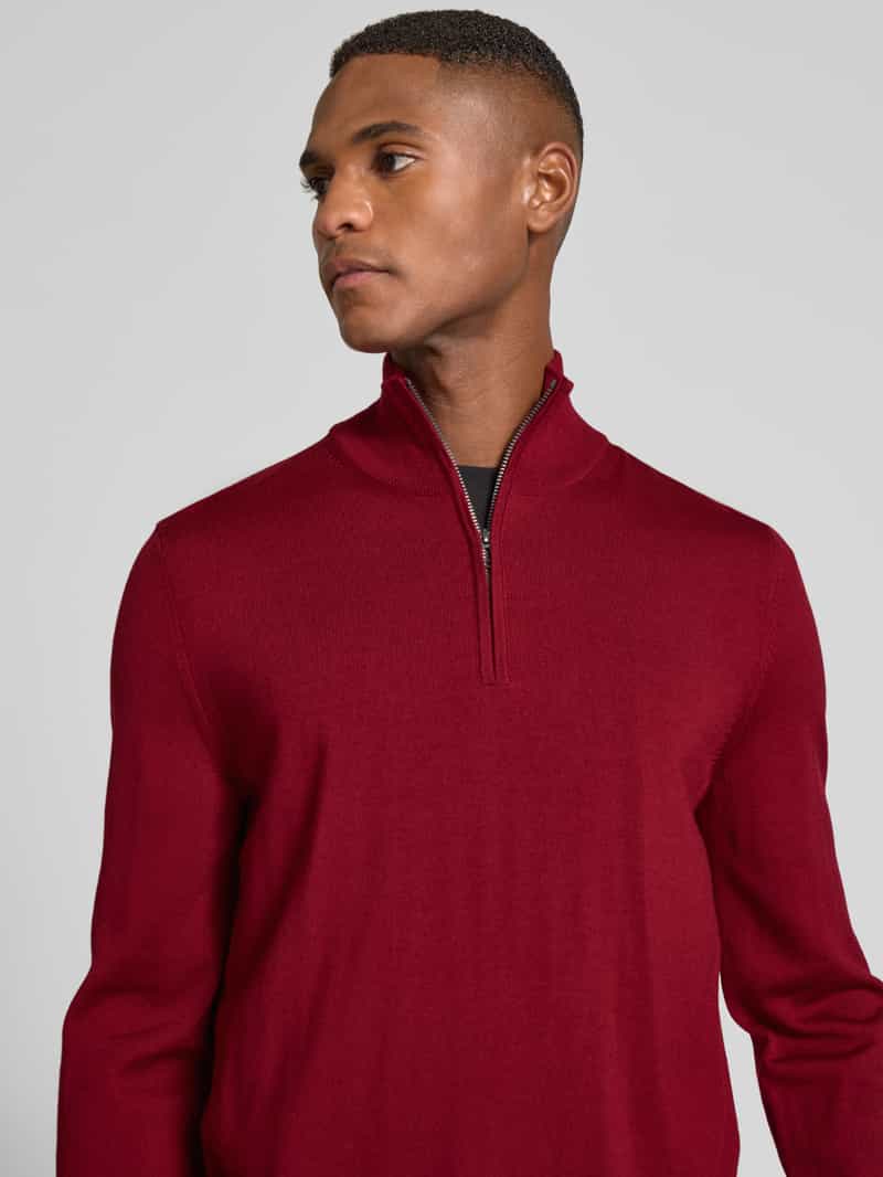 JOOP! COLLECTION Gebreide pullover van scheerwol met schipperskraag model 'Dario'