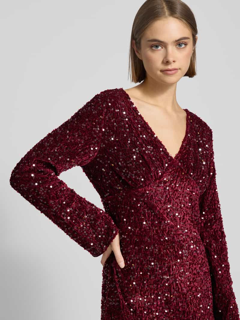 Pieces Mini-jurk met pailletten van fluweel model 'KAM'