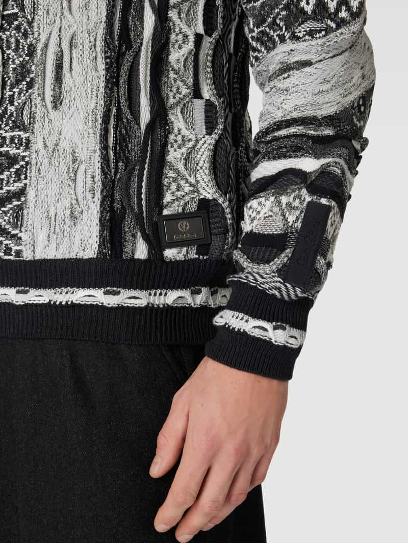 carlo colucci Gebreide pullover met all-over motief