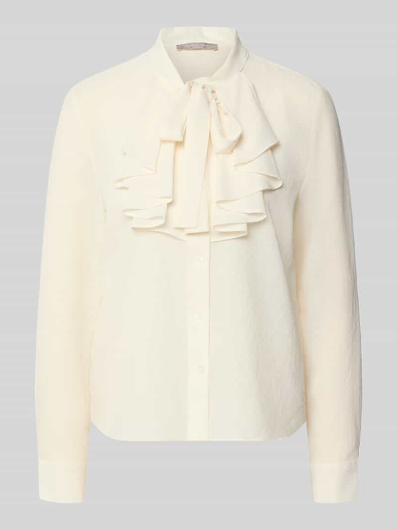Regular fit strikblouse met ruches