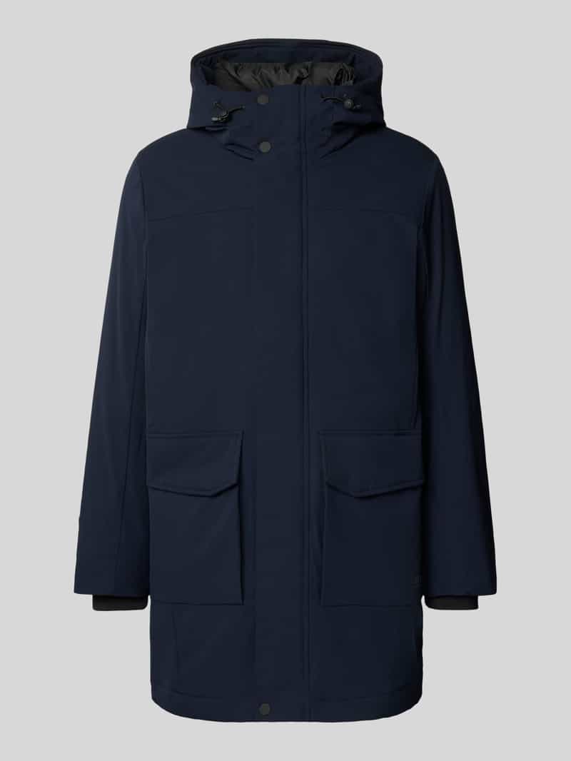 Tom Tailor Denim Regular fit lange parka van waterdicht materiaal