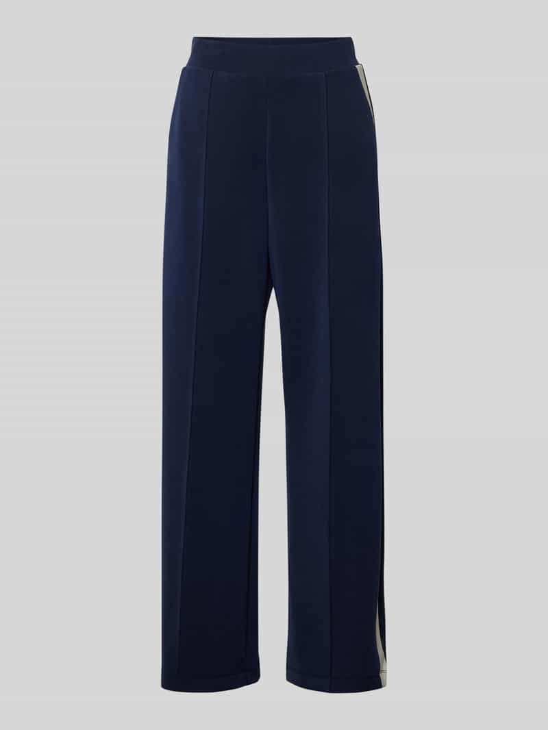 Rich & Royal Straight leg stoffen broek met galonstrepen