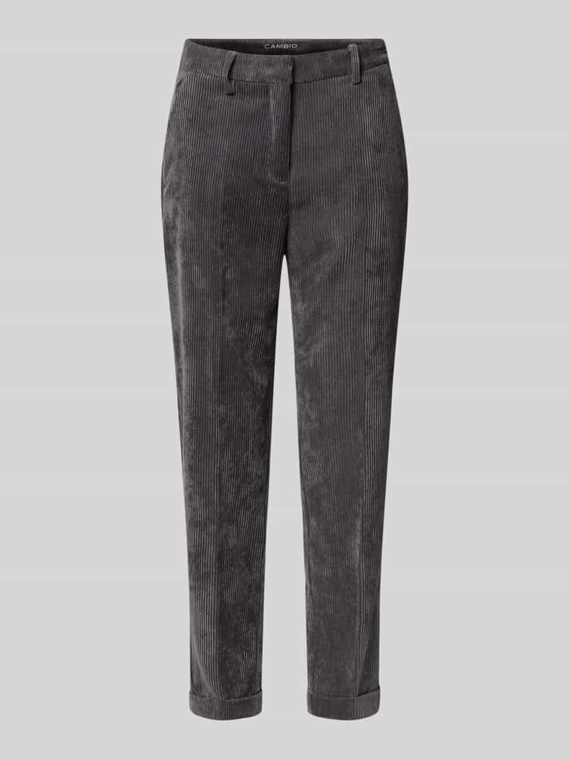 CAMBIO Corduroy broek met persplooien model 'KRYSTAL'