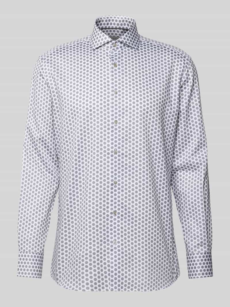 Eterna Modern fit zakelijk overhemd van katoen met kentkraag