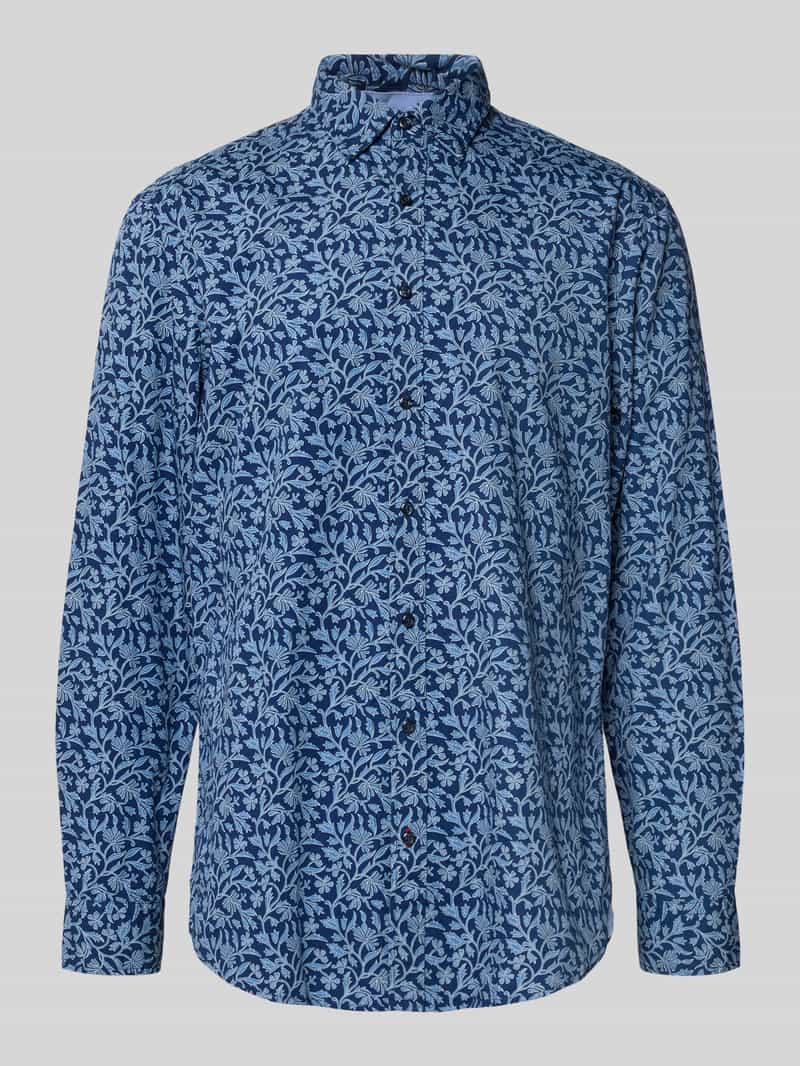 Christian Berg Men Vrijetijdsoverhemd met knoopsluiting