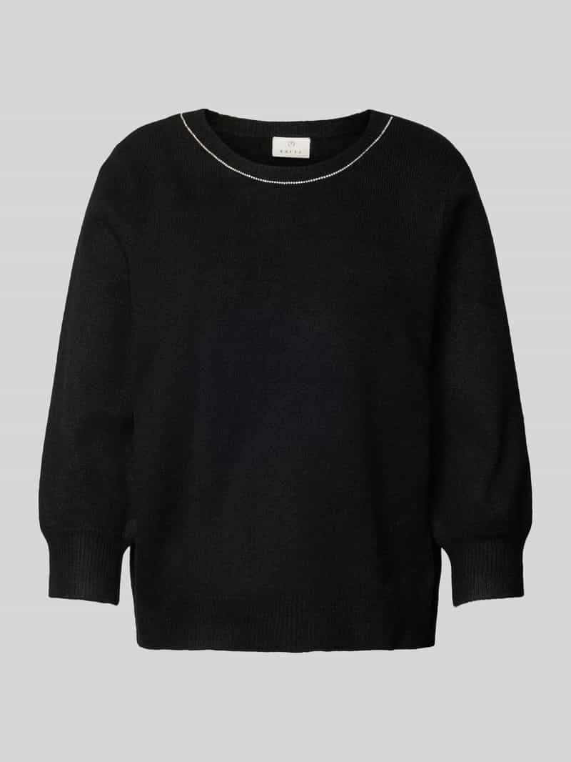 Kaffe Gebreide pullover met ribboorden model 'meridith'