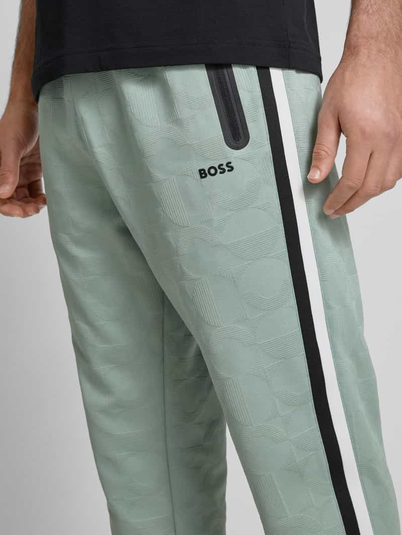 BOSS Green Slim fit sweatpants met structuurmotief model 'Hover'