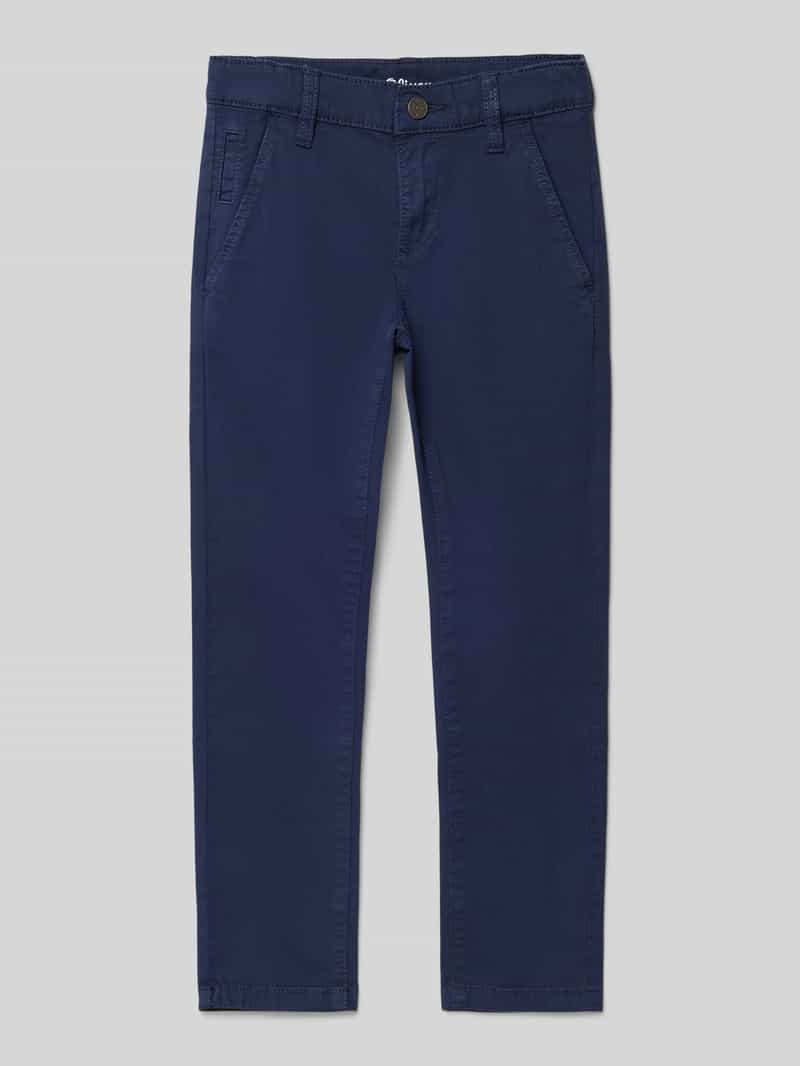 s.Oliver RED LABEL Slim fit chino van katoenmix