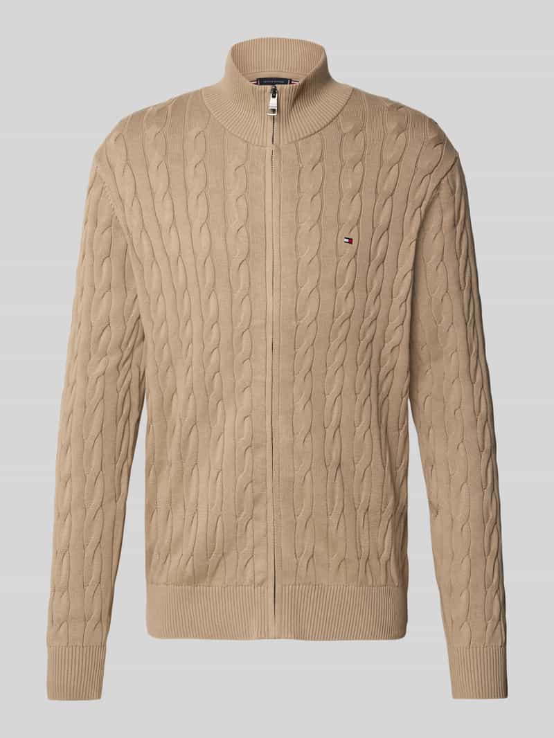 Tommy Hilfiger Regular fit gebreid jack van puur katoen