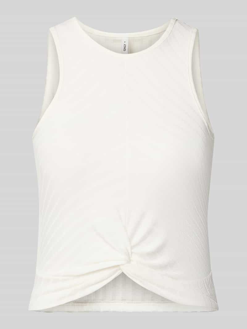 Only Slim fit tanktop met wikkellook model 'SANDY'