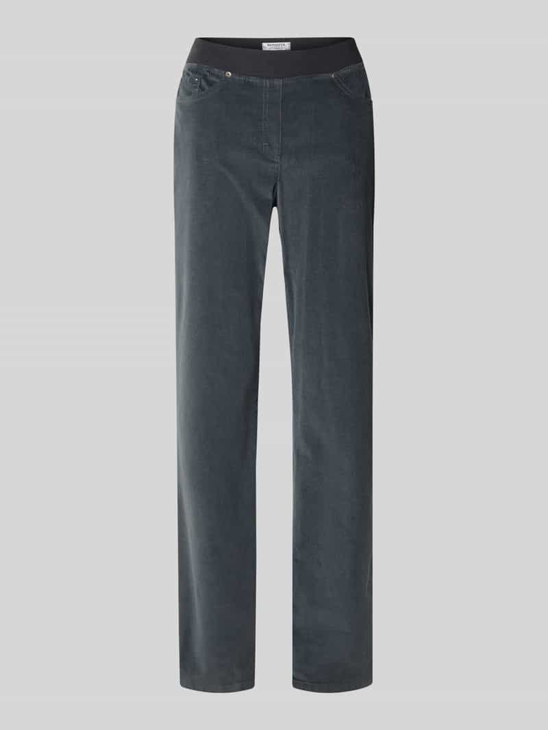 Raphaela By Brax Flared fit corduroy broek met viscose model 'PAMINA'