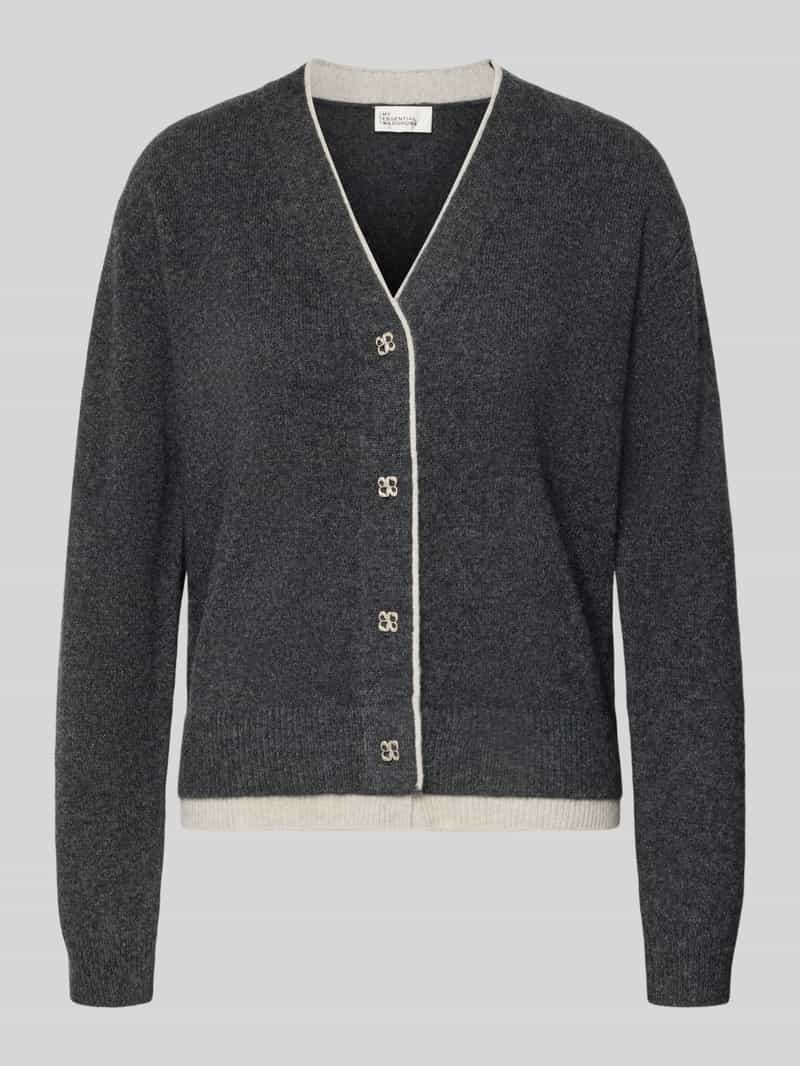 My Essential Wardrobe Cardigan van wol met V-hals model 'Tracy'