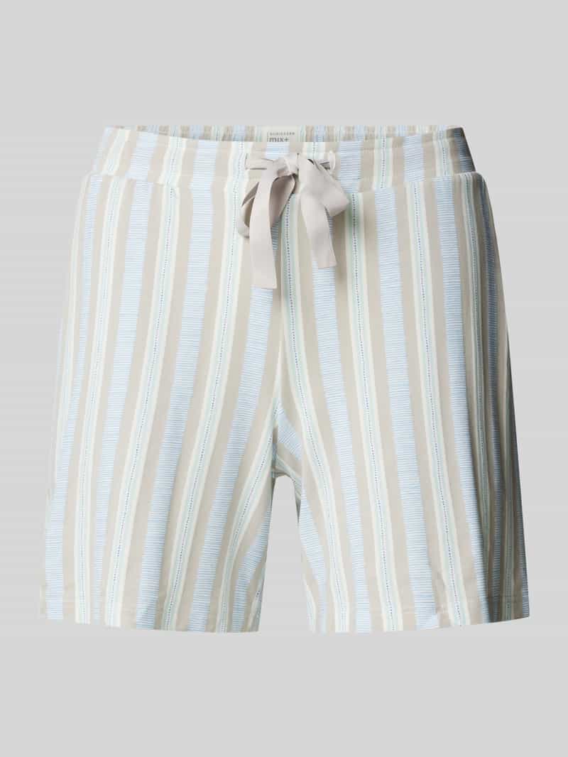 Schiesser Regular fit korte pyjamabroek met tunnelkoord model 'Mix+Relax'