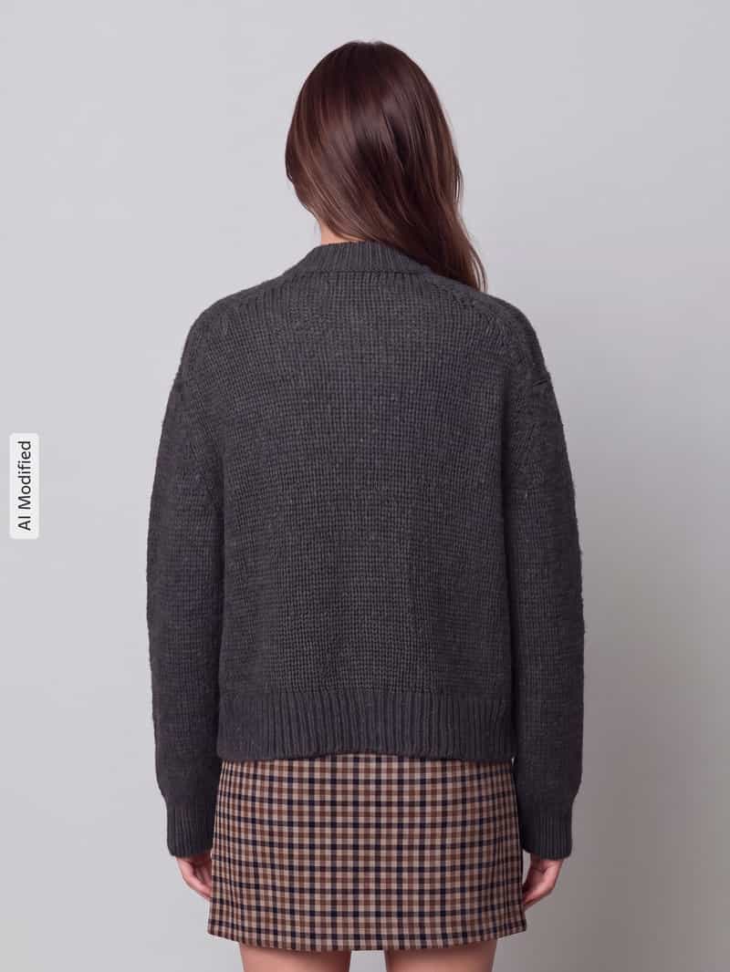 Marc O'Polo DENIM Regular fit gebreid jack van scheerwolmix met alpaca-aandeel